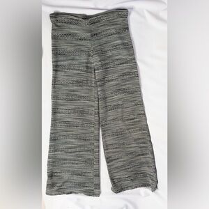 Handmade Black pattern loose flare pants